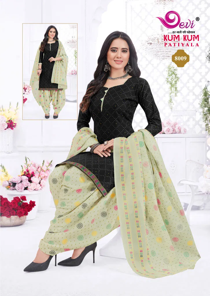 Kum Kum Patiyala Vol 8 By Devi Readymade Cotton Salwar Suits Catalog
